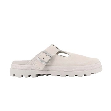 Palladium DUNELITE PYLA SDE~NATURAL GREY 男女 麂皮穆勒拖鞋 74454096