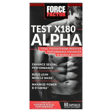 Force Factor, Test X180 Alpha®，60 粒膠囊