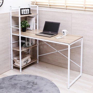 澄境 MIT低甲醛寬120x48層架電腦桌-桌子/工作桌/書桌/辦公桌/讀書桌/學習桌/層架收納/左右交換-DIY