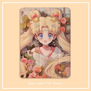 水冰月美少女2021新款pro11保護套帶筆槽平板10.2/10.5寸氣囊殼18/19ipad air4/3/2/1三折式5/6蘋果9.7迷你65