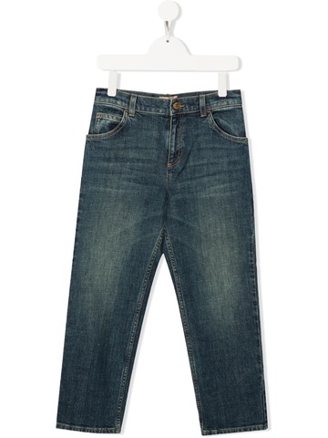 GUCCI CHILDREN Horsebit-detailed stretch denim jeans Boy