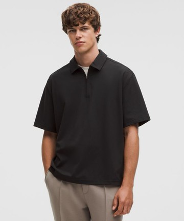 Daydrift Oversized Zip-Neck Polo Shirt Size Large