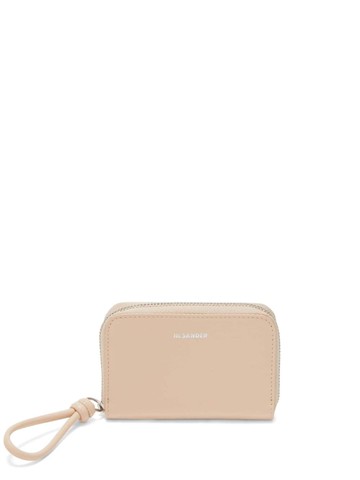 Jil Sander - logo-stamp leather wallet - women - Calf Leather - One Size - Pink