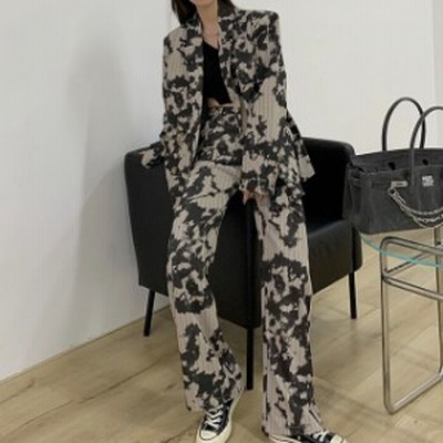 パンツスーツ レディース スーツ レディース ワイドパンツ フォーマル スーツ 通勤 Ol テーラードジャケット ゆったり 総柄 オーバーサイ 通販 Lineポイント最大1 0 Get Lineショッピング