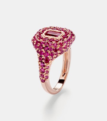 Shay Jewelry 18kt rose gold pinky ring with ruby