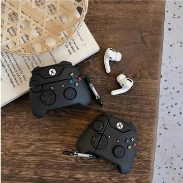 黑色遊戲機柄 藍牙耳機套 適用於 Apple Air Pods Pro3 4代 Pro2 1/2代 防摔保護殼