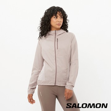Salomon 女 CROSS 風衣外套 燕麥