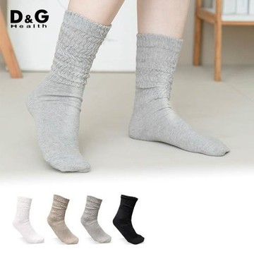 【D&G】泡泡堆堆襪-麻灰(D641 中筒襪 日系襪  韓系襪  學院風襪 女襪)