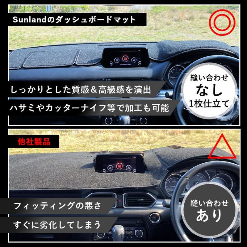 マツダ CX-5 KF系 CX-8 KG系 HUD専用 Sunland ダッシュボードマット 