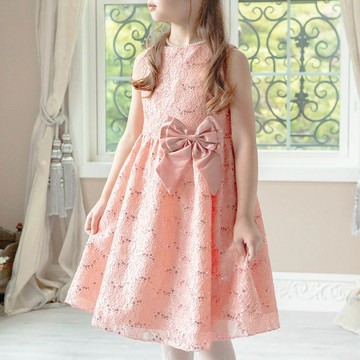 日本 Catherine Cottage - 優雅千金亮片蕾絲洋裝/小禮服-珊瑚粉