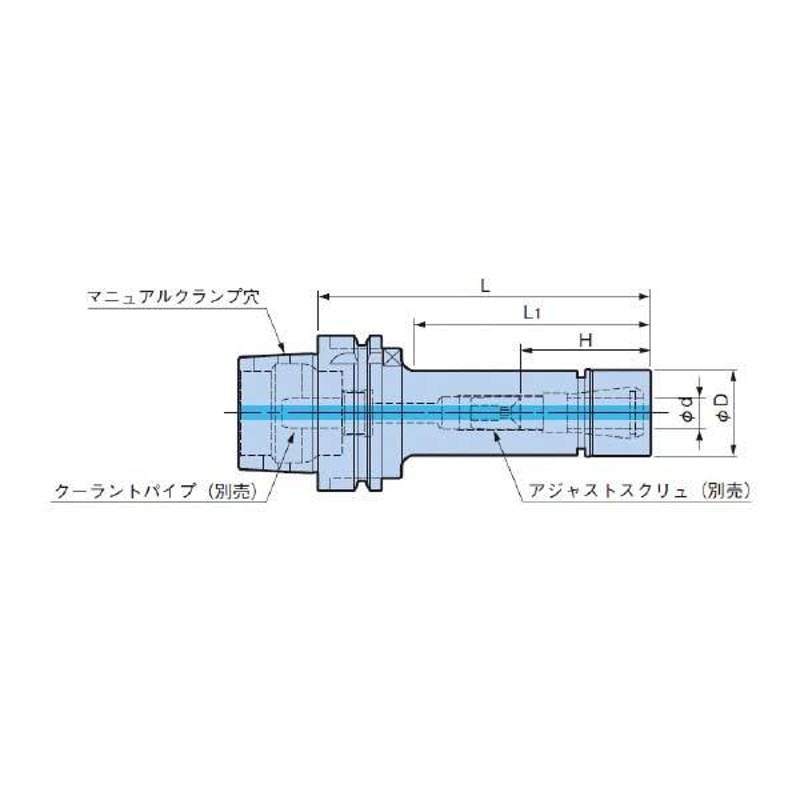 BIG DAISHOWA:L メガニューベビーチャック/ナッ HSK-A63-MEGA20N-200N