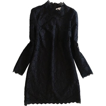 中長款蕾絲t恤裙女2021秋冬新款內搭修身顯瘦加厚打底小衫上衣服