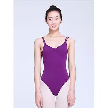 舞蹈服連體棉雙吊帶藝考兒童練功服芭蕾舞女形體紅舞鞋體操服專業