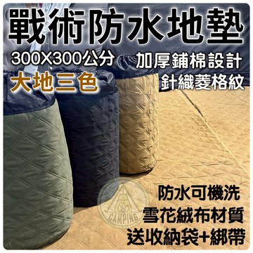 【營伙蟲1224】300x300cm地墊 戰術防水地墊 野餐墊 多功能防水地墊 帳篷地墊地布送收納袋
