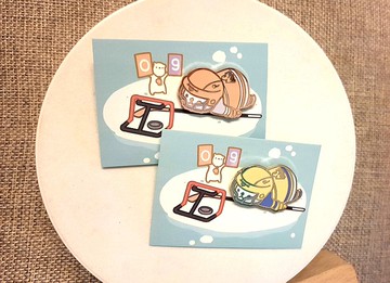 Won't Give Up 2 冰上曲棍球 北極熊 襟針