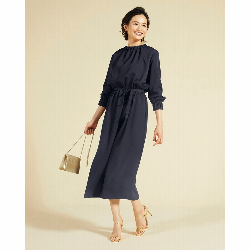 ギャザードレープ ワンピース 通販 Lineポイント最大1 0 Get Lineショッピング