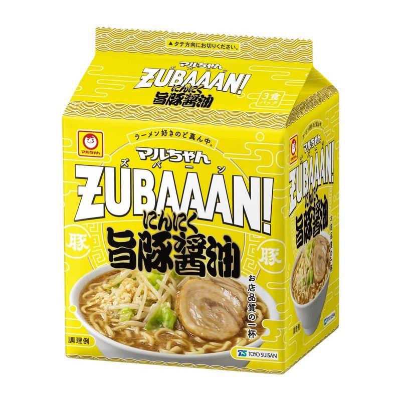 マルちゃんZUBAAAN にんにく旨豚醤油 3食パック×9袋