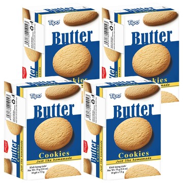 Tipo 奶油曲奇餅 酥脆口感 濃郁奶香  75g  4盒