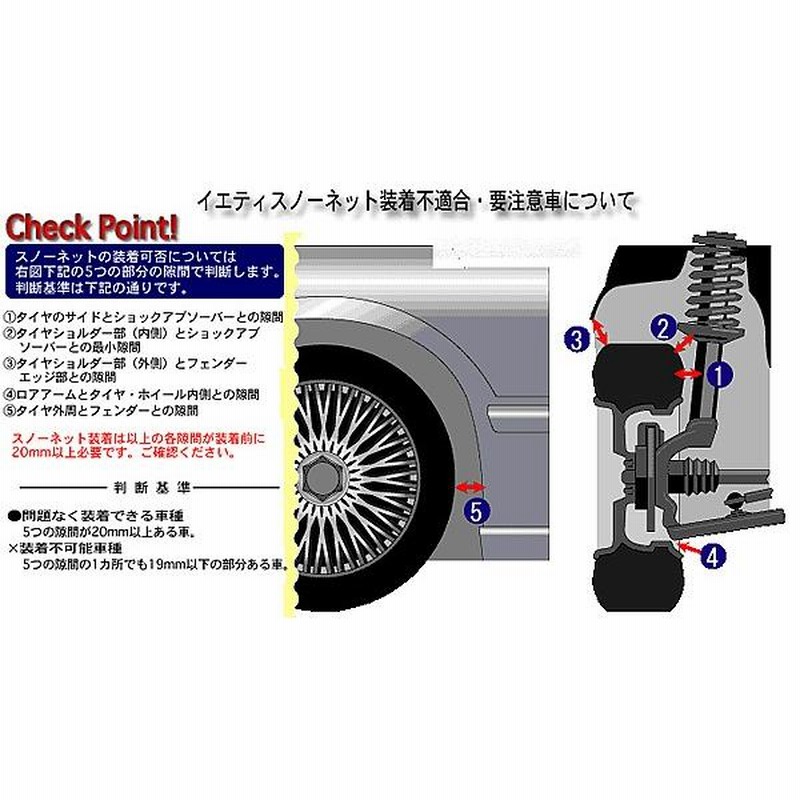 イエティ スノーネット(Yeti Snow Net) 非金属タイヤチェーン SX4 1.5 ...