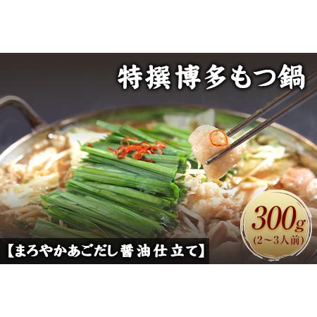 ふるさと納税 特撰博多もつ鍋  2〜3人前 300g 独楽《30日以内に順次出荷(土日祝除く)》 福岡県鞍手町