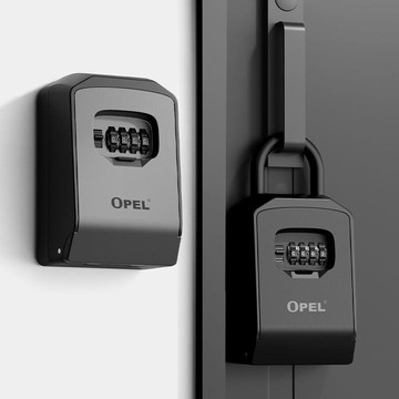 開立發票  密碼鎖 門鎖 OPEL免安裝密碼鑰匙盒家用門口防盜門神器室外民宿放鑰匙密碼盒子 快速出貨