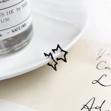[全純銀.耳環]  星星耳夾/耳骨夾【UME】無耳洞耳環 S925純銀耳骨夾
