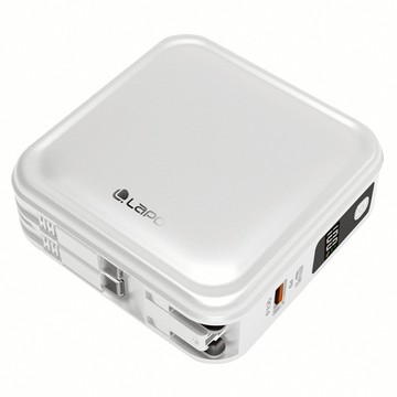 LaPO 無線充行動電源 11200mAh Type-C-Type-C 附國際轉接頭  柔霧白  WT08P