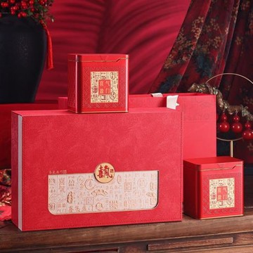 武夷紅茶高山野茶正山小種古樹紅茶散裝金駿眉茶葉結婚喜慶包裝盒