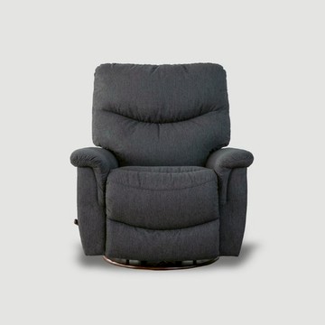 La-Z-Boy 521划船式手動科技布休閒椅 藍灰