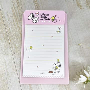 日本 snoopy 史努比 peanuts 留言板便條紙組(粉色款)｜小鶴日貨