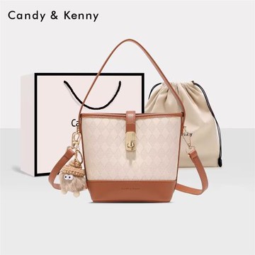 (免運)官網Candy&Keny水桶包女生生日禮物2025新款手提單肩包休閑斜跨包