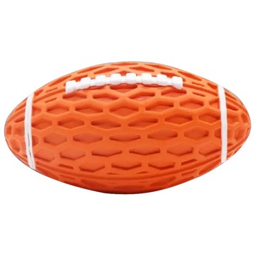 寵物橄欖球耐咬玩具 發聲設計 加厚橡膠  橘  1個  250g