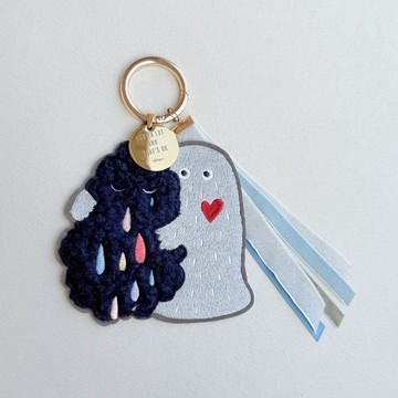 我不用假裝沒事 - 慌慌 × 慢慢 - 刺繡 Teddy絨吊飾