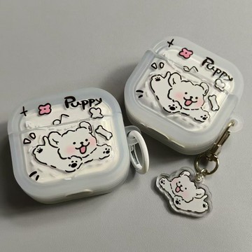 Aairpods Pro3耳機保護套可愛線條狗適用2025款蘋果耳機Pro保護殼