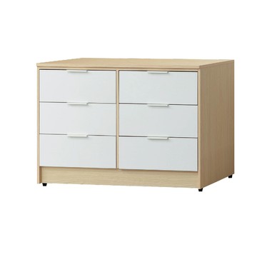 ASSARI-原木雙色4尺六斗櫃(寬119x深47x高75cm)