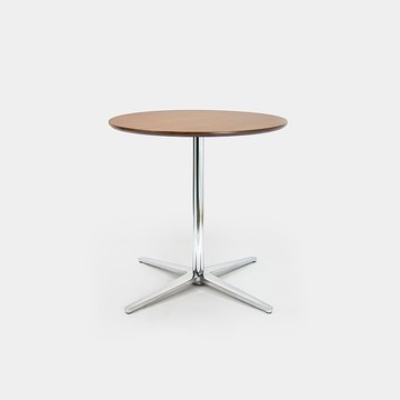 MOJO實木75圓餐桌 | 鋁合金四星腳(黑色/拋光)|商業空間