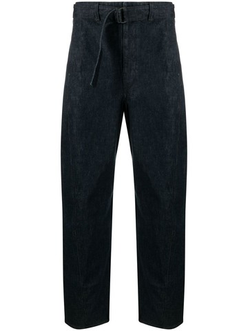 Lemaire - belted straight-leg jeans - men - Cotton/Cotton - L - Blue