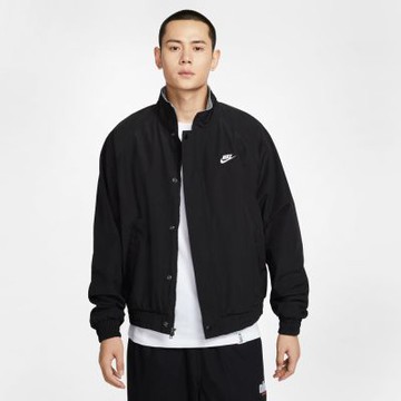 NIKE 外套 男款 運動立領外套 搖粒絨 AS M NK CLUB FUTURA JKT 黑 FZ0657-010(3S4680)