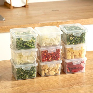 桃園快速🚚冰箱 側門 配菜盒 廚房 蔥薑蒜 收納盒 冰箱 蔥花 保鮮盒 水果 食品 專用 密封