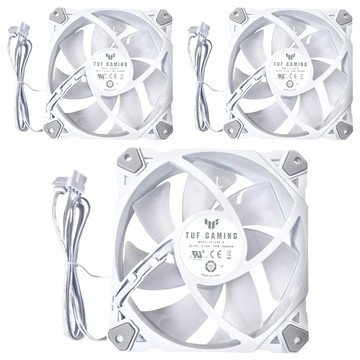ASUS 華碩 TUF GAMING TF120 WHITE ARGB 3IN1 機殼散熱器 附控制器  3個