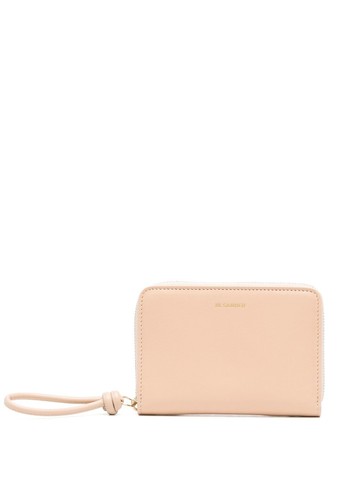 Jil Sander - all-around zip leather wallet - women - Calf Leather - One Size - Neutrals