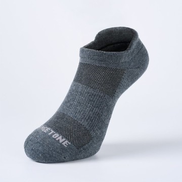 抑菌後枕氣墊踝襪 - 灰(L)