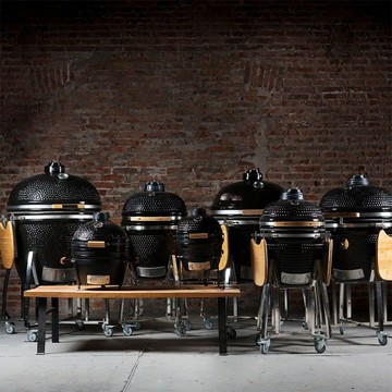 全館免運  燒烤爐 戶外燒烤爐bbq kamado煙熏爐陶瓷燜烤爐不銹鋼架披薩炭烤爐