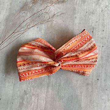 薩爾瑪橘寬版髮帶