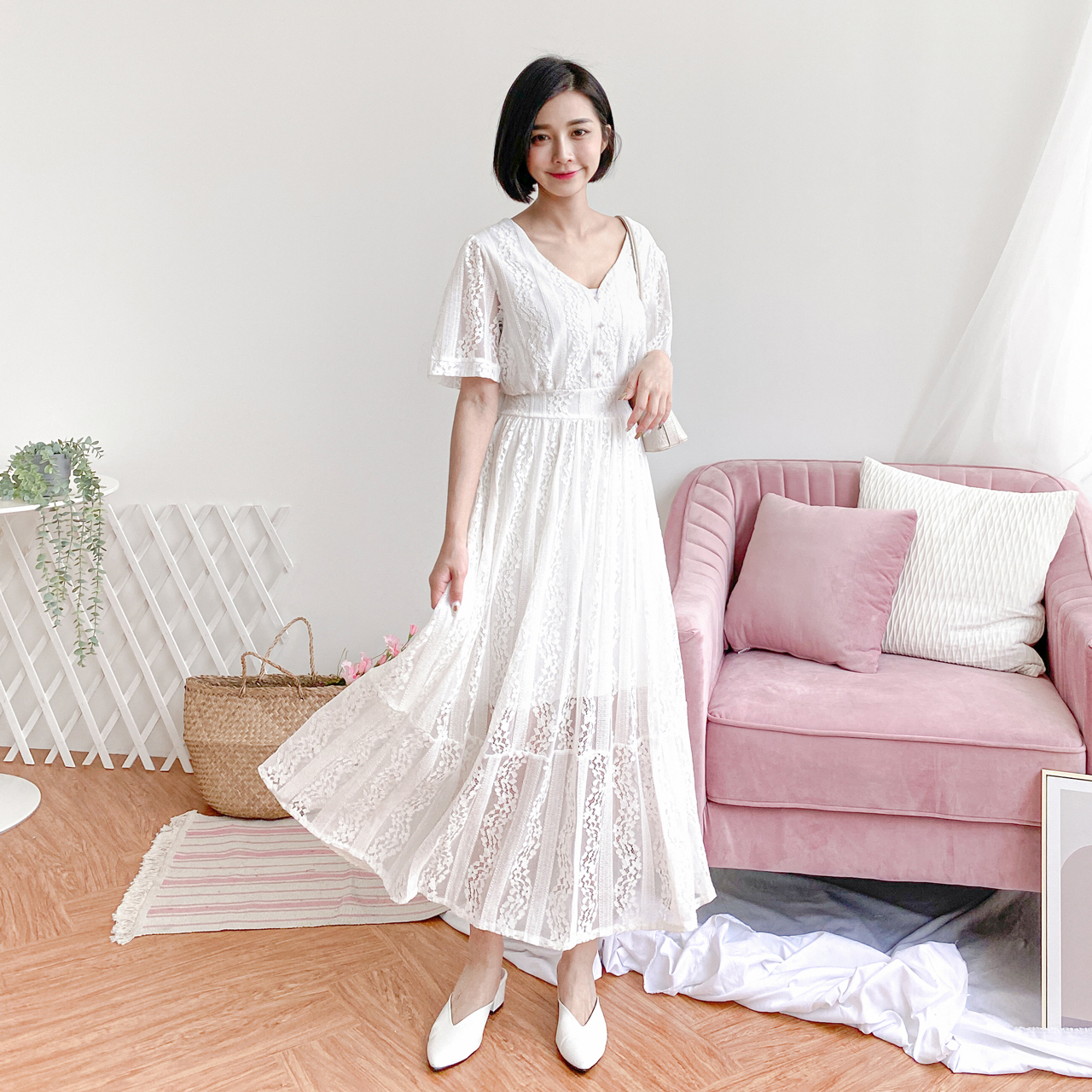 現貨~婚禮必備!歐膩輕婚紗蕾絲洋裝 RC2023043