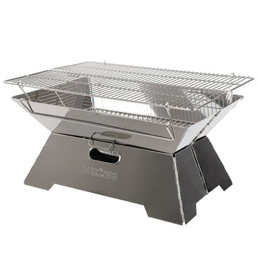 【免運/可開票】燒烤網 燒烤爐 烤魚爐 烤肉爐 新款加高H5不銹鋼折疊便攜燒烤架戶外燒烤野營野餐燒烤用具燒烤架