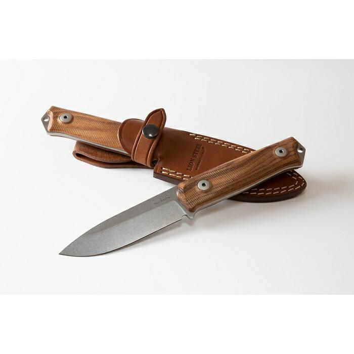 ライオンスチール B41 ブッシュクラフト ナイフ スレイプナー鋼 サントス ウッド ハンドル,lionSTEEL Sheath knife