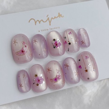 月亮和星星粉紅