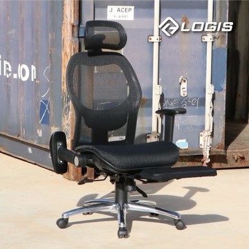 LOGIS邏爵家具－雙層網墊+活動腰枕+置腳抬獵影戰神電腦椅【T85CSZ】