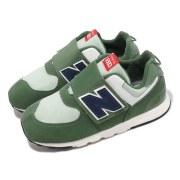 New Balance 童鞋 574 寬楦 小童 綠 藍 麂皮 魔鬼氈 幼童 小朋友 親子鞋 NB 紐巴倫 NW574HGB-W